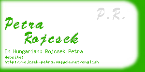 petra rojcsek business card